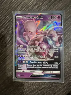 ULTRA RARE Mewtwo GX (Detective Pikachu Promo) SM196 Pokemon Black Star - LP - Image 1