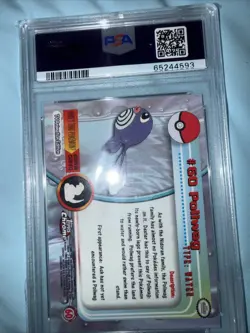 2000 TOPPS CHROME POKEMON T.V. #60 POLIWAG PSA 7 - Image 4