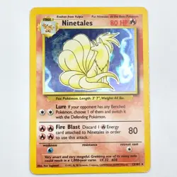 1999 Pokemon Classic Vintage - Base Set Ninetales 12/102 MP-LP Holo Rare - Image 1