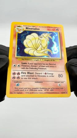 1999 Pokemon Classic Vintage - Base Set Ninetales 12/102 MP-LP Holo Rare - Image 2