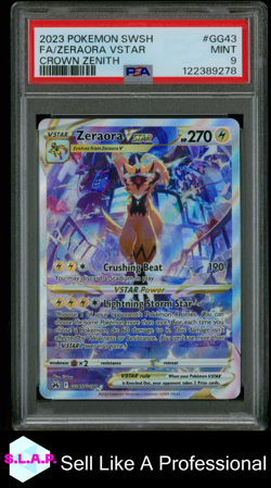 FA/ZERAORA VSTAR CROWN ZENITH POKEMON SWSH CROWN ZENITH 2023 GG43 PSA 9 - Image 1
