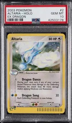 2003 POKEMON EX DRAGON #2 ALTARIA-HOLO PSA 10 - Image 1