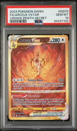 2023 POKEMON SWORD & SHIELD CROWN ZENITH SECRET FULL ART/ARCEUS VSTAR PSA 10 - Image 1