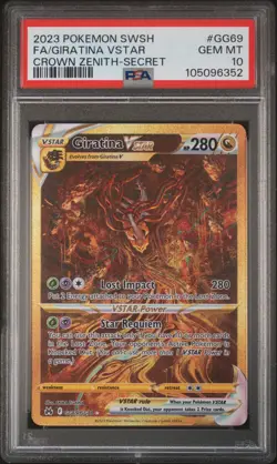 2023 POKEMON SWORD & SHIELD CROWN ZENITH SECRET FULL ART/GIRATINA VSTAR PSA 10 - Image 1