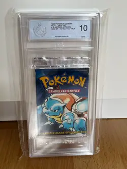 Pokemon Base Set Booster 1. Edition Turtok / Blastoise PGS 10 German - Image 1