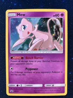 2019 MEW HOLO Pokemon Near Mint Black Star Promo SM215 great for PSA/BGS/CGC - Image 1