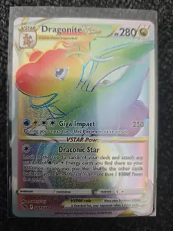 Pokemon Go Dragonite VSTAR 081/078 Rainbow Secret Rare - Image 1