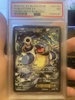 2016 POKEMON XY BLACK STAR PROMO BLASTOISE EX #XY122 PSA 7 NM - Image 1