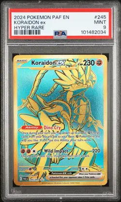 2024 Pokemon Koraidon ex 245/091 Sv: Paldean Fates Holo PSA 9 Mint - Image 1