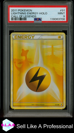 LIGHTNING ENERGY-HOLO CALL OF LEGENDS POKEMON CALL OF LEGENDS 2011 91 PSA 9 - Image 1