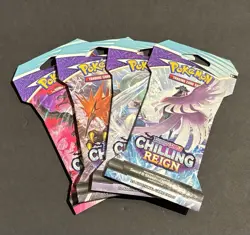 Pokemon TCG - Sword & Shield Chilling Reign Sleeved Booster Pack x4 - Image 1