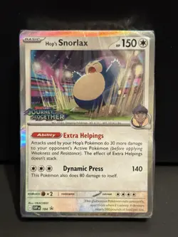 Hop’s Snorlax 184 Journey Together SEALED Promo Deck Pokemon TCG - Image 1