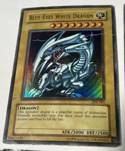Blue Eyes White Dragon Lot SDK-001 Lot Of 4 Yu Gi Oh Heavy Played - Image 2