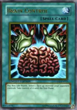 Yugioh! HP Brain Control - GLD1-EN033 - Gold Rare - Limited Edition Heavily Play - Image 1