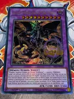 Carte Yu Gi Oh GRAPHA, CHEF SUPREME DRAGON DU MONDE TENEBREUX SR13-FR041 - Image 1