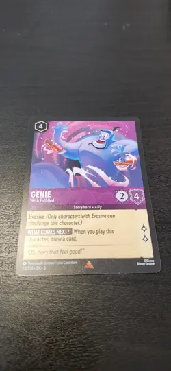 Disney Lorcana Azurite Sea Genie Wish Fulfilled 53/204 EN6 Rare Non-Foil Card - Image 2