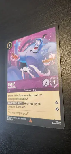 Disney Lorcana Azurite Sea Genie Wish Fulfilled 53/204 EN6 Rare Non-Foil Card - Image 3