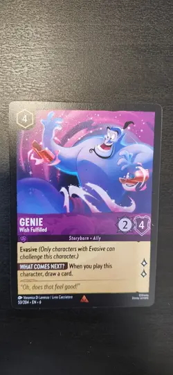 Disney Lorcana TCG Genie Wish Fulfilled Card 53/204 Azurite Sea Regular Rare - Image 1