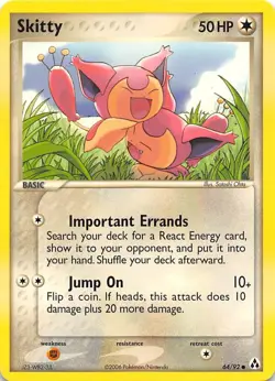 SKITTY 64/92 - COMMON - NON-HOLO - EX Legend Maker - Pokemon Card - NM/M - Image 1