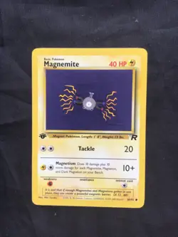 Pokemon Cards: Team Rocket 1st Edition Common: Magnemite 60/82 - Image 1