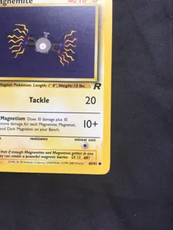 Pokemon Cards: Team Rocket 1st Edition Common: Magnemite 60/82 - Image 4
