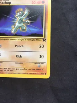 Pokemon Cards: Team Rocket 1st Edition Common: Machop 59/82 - Image 4