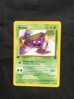 Pokemon Cards: Team Rocket 1st Edition Common: Grimer 57/82 - Image 1