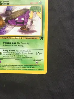 Pokemon Cards: Team Rocket 1st Edition Common: Grimer 57/82 - Image 4