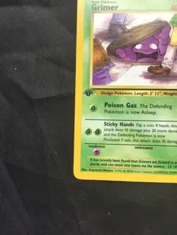 Pokemon Cards: Team Rocket 1st Edition Common: Grimer 57/82 - Image 5