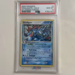 Feraligatr 2005 EX Unseen Forces Holo Card 4/115 PSA 10 Gem Mint - Image 1