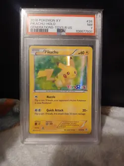 2016 PSA 7 Pikachu 26/83 Generations Pokemon Card Reverse Holo - Image 1