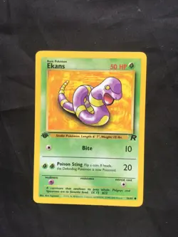 Pokemon Cards: Team Rocket 1st Edition Common: Ekans 56/82 - Image 1