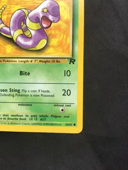 Pokemon Cards: Team Rocket 1st Edition Common: Ekans 56/82 - Image 4
