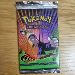 1ST EDITION GYM CHALLENGE BOOSTER PACK (OPEN, NO CARDS) GIAVANNI ARTWORK - Image 1