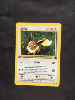 Pokemon Cards: Team Rocket 1st Edition Common: Eevee 55/82 - Image 1