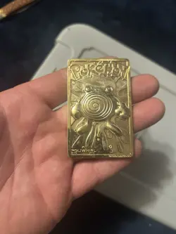 Pokemon Poliwhirl 24K Gold Plated Trading Card 1999 Burger King Limited Edition - Image 1