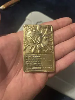 Pokemon Poliwhirl 24K Gold Plated Trading Card 1999 Burger King Limited Edition - Image 2