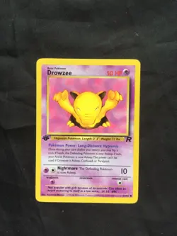 Pokemon Cards: Team Rocket 1st Edition Common: Drowzee 54/82 - Image 1