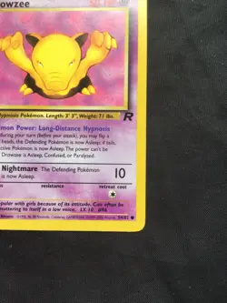 Pokemon Cards: Team Rocket 1st Edition Common: Drowzee 54/82 - Image 4