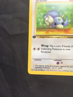 Pokemon Cards: Team Rocket 1st Edition Common: Dratini 53/82 - Image 5
