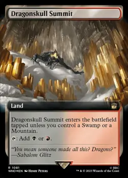 Mint/Near-Mint, English - 1 x MTG Dragonskull Summit - Surge Foil - Extended Art - Image 1