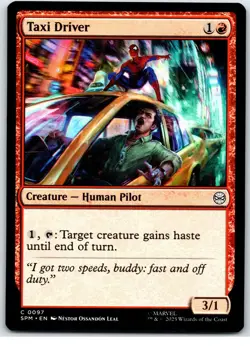 #97 Taxi Driver - Common - Red 2025 Magic The Gathering MTG Spider-Man - Image 1