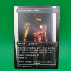 MTG Marvel Secret Lair Commander's Plate Non Foil Unplayed Iron Man - Image 1