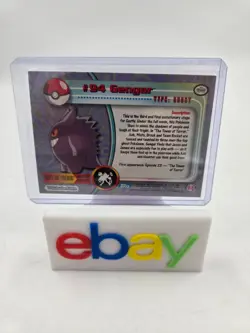 2000 Topps Pokemon TV #94 GENGAR Foil Animation Series 2 Blue Logo MP - Image 3