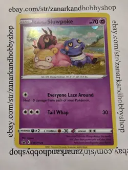 Pokemon Galarian Slowpoke SWSH126 Black Star Promo NM - Image 1