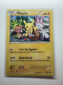 Pokemon Pikachu (XY95 Black Star Promo Holo Rare)-Let’s Eat Together 2016-NM/LP - Image 1
