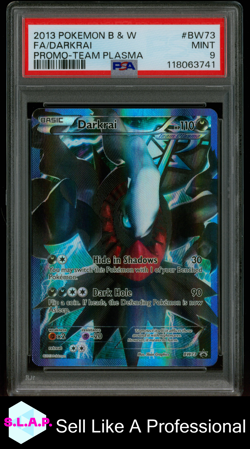 FA/DARKRAI PROMO-TEAM PLASMA POKEMON BLACK & WHITE PROMO 2013 BW73 PSA 9 - Image 1
