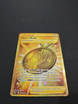 Pokemon TCG Hero's Medal Vivid Voltage 201/185 Holo Secret Rare - Image 2