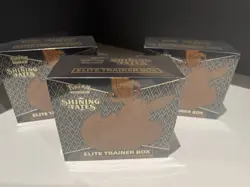 Lot Of 3 Pokemon Shining Fates Elite Trainer Box Factory Sealed ETB 820650808173 - Image 1