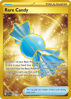 Pokemon TCG Rare Candy 256/198 Gold Secret Rare Scarlet & Violet Base Set NM/M - Image 1